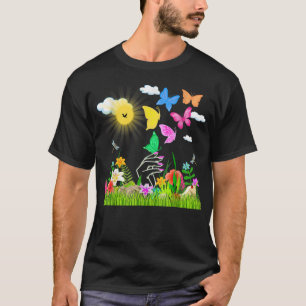 Camiseta Flores de mariposa en la primavera de Cute Springt