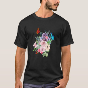 Camiseta Flores De Mariposa Es Fragrancia De Bonito 1