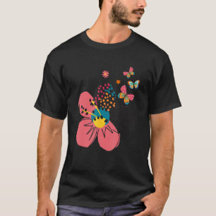 Camiseta Flores de mariposa, mariposas de entomología de ja