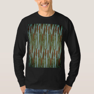 Camiseta Flores de Marron sin soldadura geométrica texturiz