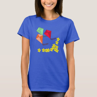 Camiseta Flores de mostaza y cometas Basant Panchami