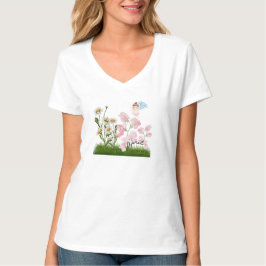 Camiseta Flores de nacimiento de abril y piedra