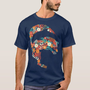 Camiseta Flores de naturaleza floral en forma de zorro puro