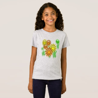 Camiseta - Flores de neón