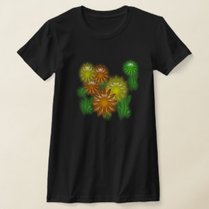 Camiseta - flores de neón (drk solamente)