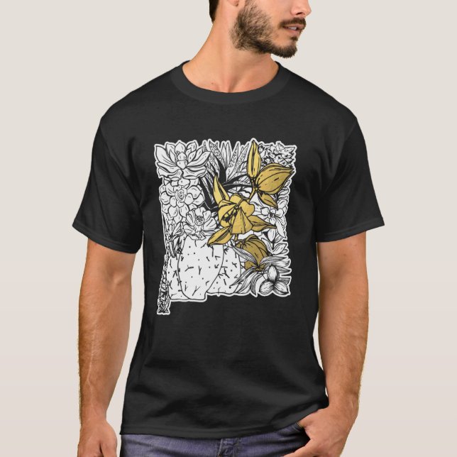 Camiseta Flores de Nuevo México Yucca Cactus (Anverso)