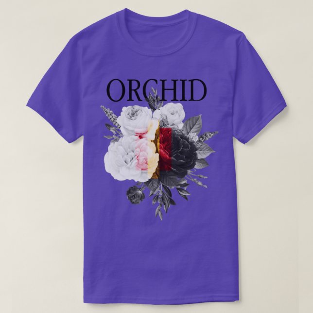 Camiseta Flores de orquídeas (Diseño del anverso)