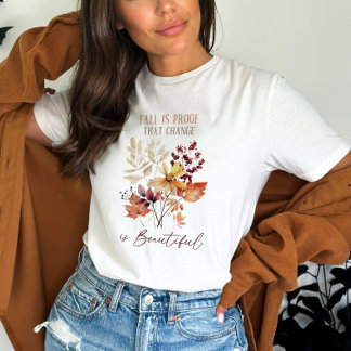 Camiseta Flores de otoño y cotización
