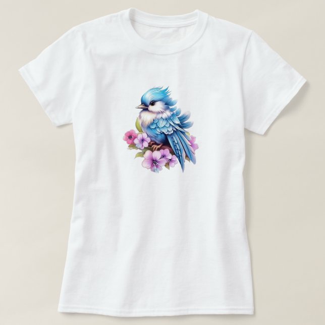Camiseta Flores de pájaro (Diseño del anverso)
