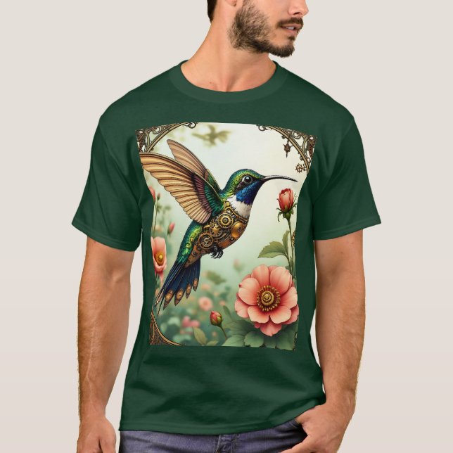 Camiseta Flores de pájaro al vapor (Anverso)