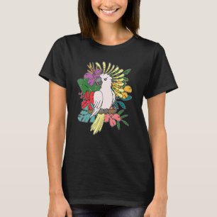 Camiseta Flores de pájaro de loro exótico Cockatoo Animal C