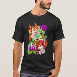 Camiseta Flores de Panamá Palabra Orgullo Panameño