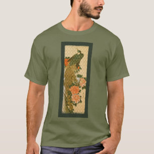 Camiseta Flores de pavo real de arte japonés