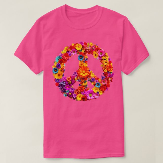 Camiseta Flores de paz (Diseño del anverso)
