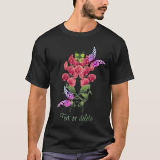 Camiseta Flores De Pea Y Mariposas Dulces Personalizadas