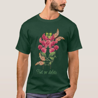 Camiseta Flores De Pea Y Mariposas Dulces Personalizadas