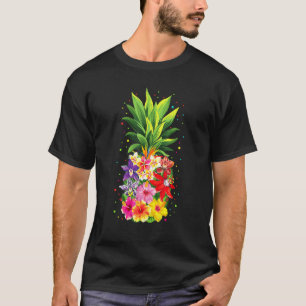 Camiseta Flores de piña Aloha Hawaii Vintage Hawaiian Fl