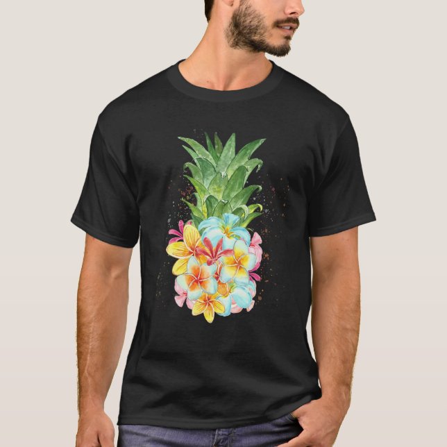 Camiseta Flores de piña Aloha Hawaiian Tee Piña Tee (Anverso)