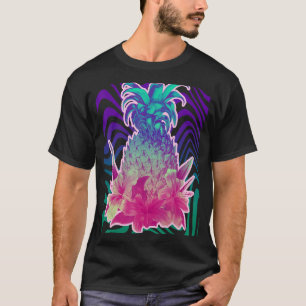 Camiseta Flores de piña hawaiana Floral Aloha Tropical F