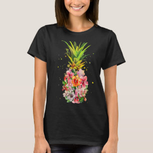 Camiseta Flores de piña mujeres Aloha Hawaii Vintage Hawai