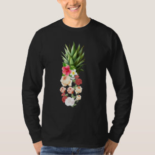 Camiseta Flores de piña Orquídeas Rosas Verano Hawaiian Va