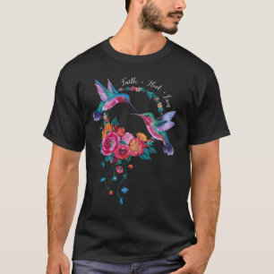 Camiseta Flores de plumaje de néctar de aves silvestres 4