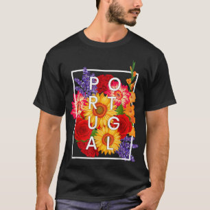 Camiseta Flores de Portugal: Arte Mundial - Orgullo Portugu