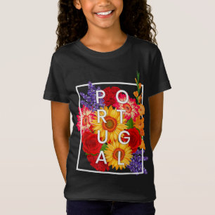 Camiseta Flores de Portugal: Arte Mundial - Orgullo Portugu