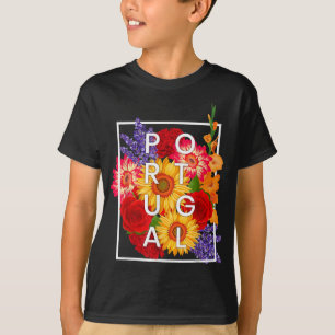 Camiseta Flores de Portugal: Arte Mundial - Orgullo Portugu