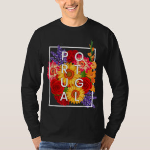 Camiseta Flores de Portugal: Arte Mundial - Orgullo Portugu