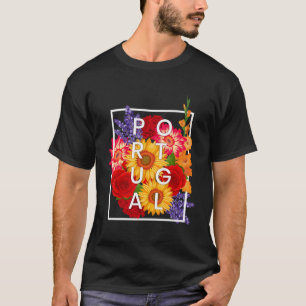 Camiseta Flores De Portugal Orgullo Mundial Portugués