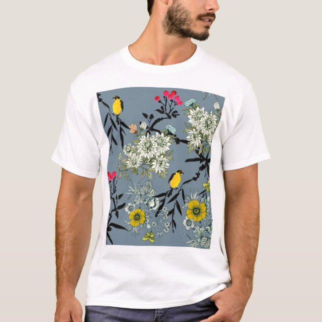 Camiseta Flores de prados Rowan fondo transparente (Anverso)