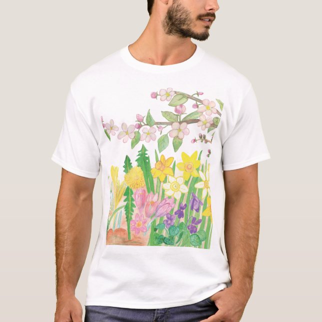 Camiseta Flores de primavera (Anverso)