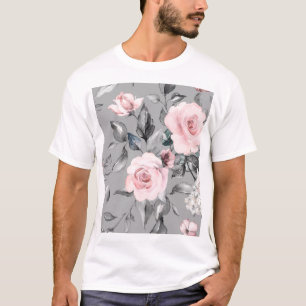 Camiseta Flores de primavera dibujan la mano