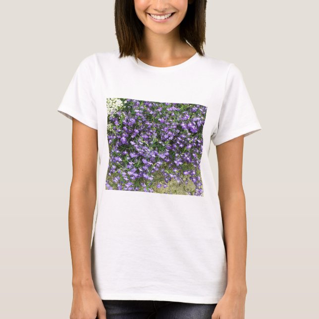 Camiseta Flores de Primavera Púrpura (Anverso)