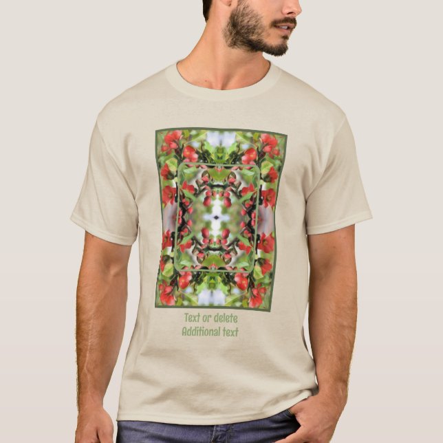 Camiseta Flores De Quince Flores Crean Tu Propia Foto (Anverso)