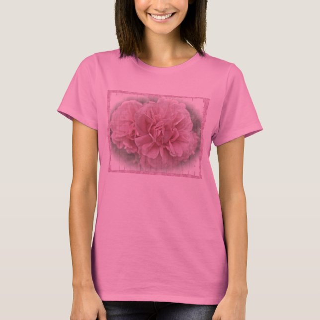 Camiseta Flores de Rosa de escalada rosa (Anverso)