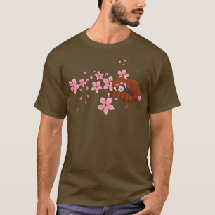 Camiseta Flores de Sakura de Raccoon en cuestas