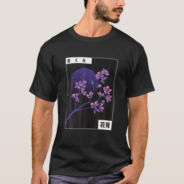 Camiseta Flores de sakura púrpura florecen cerezos japonese (Anverso)