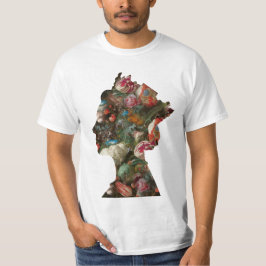 Camiseta Flores de silueta reina Isabel II
