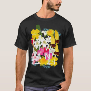 Camiseta Flores de Taiwan Word Art Orgullo taiwanés