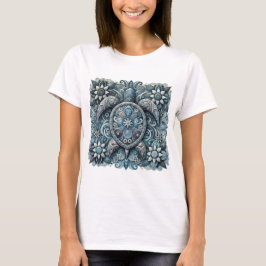 Camiseta Flores de tortuga - blanco
