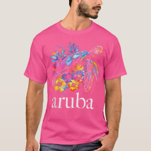 Camiseta Flores de tortuga marina de Aruba Scuba Scuba Surf