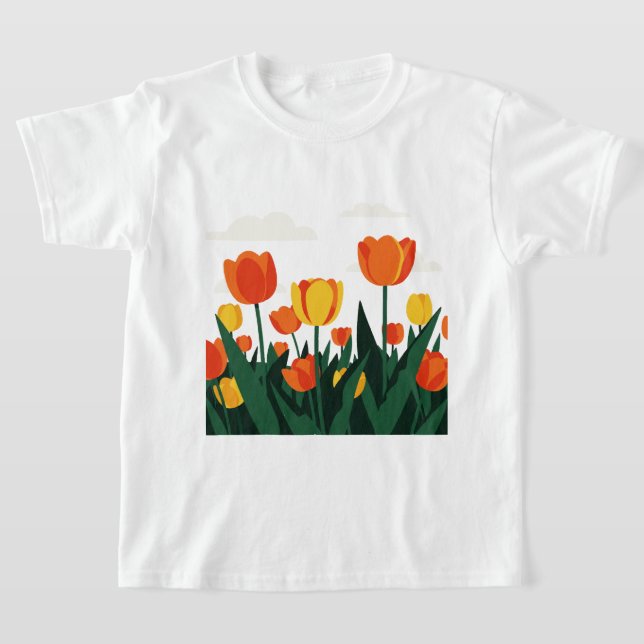 Camiseta Flores de tulipán (Distribución)