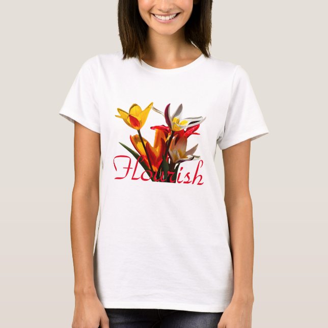 Camiseta Flores de Tulipán - Florecen (Anverso)