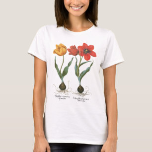Camiseta Flores de tulipanes de primavera vintage de Basili