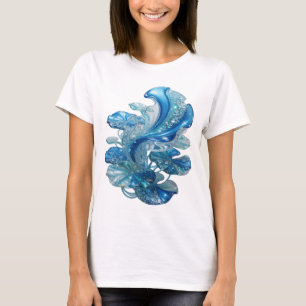 Camiseta Flores de vidrio azul BLUE con un toque atrevido e