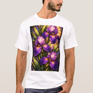 Camiseta Flores de vidrio teñido