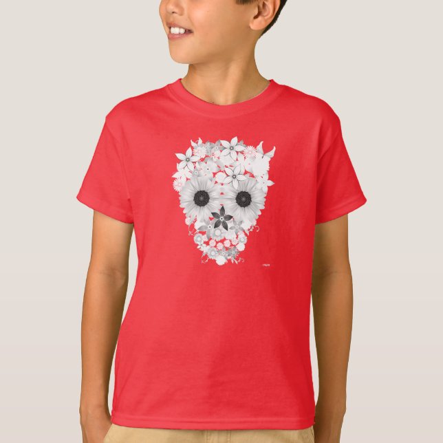Camiseta Flores del cráneo (Anverso)