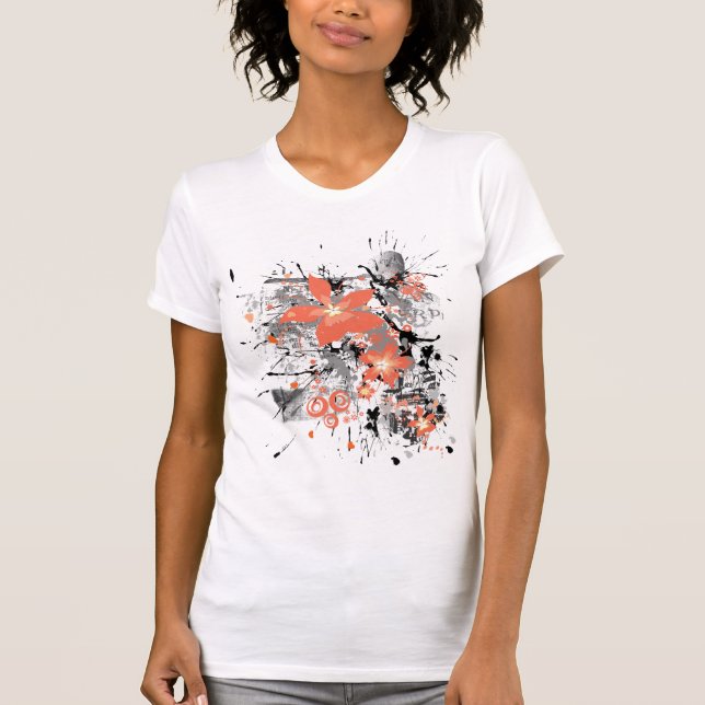 Camiseta Flores del Grunge (Anverso)